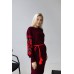 Knitted dress "Flowers" red/burgundy 
